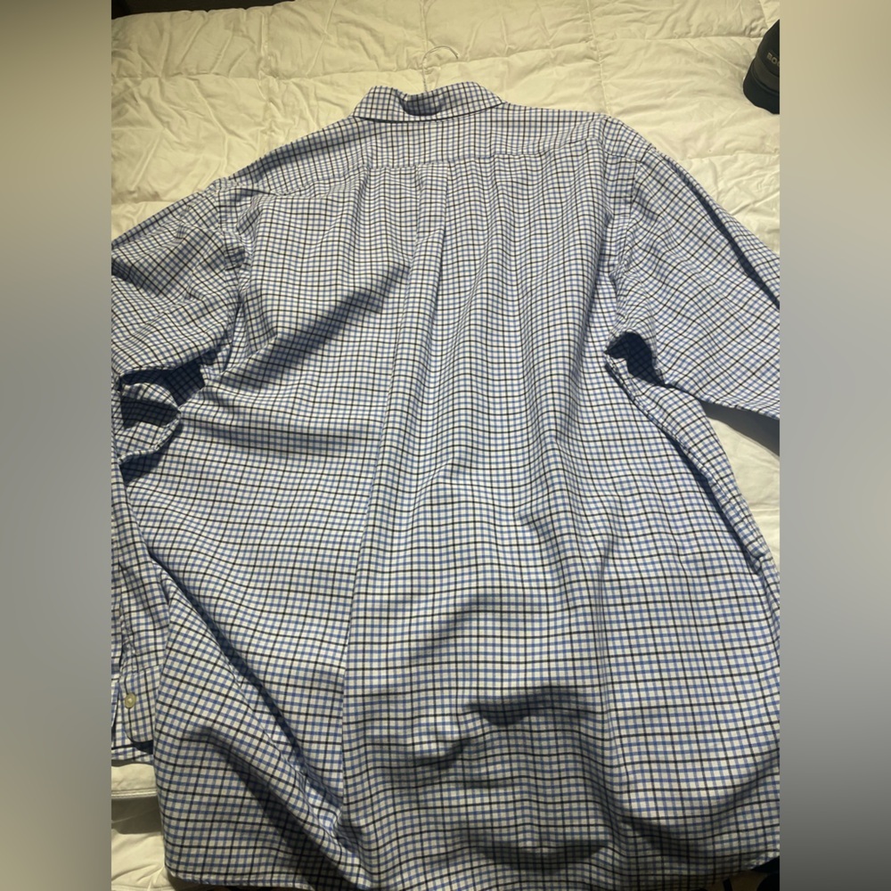 Ralph Lauren Blue Label Blue Checkered Men's Shirt Size 2XLT - Picture 6 of 6